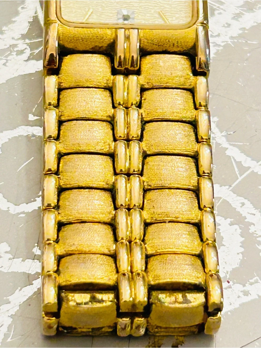Elgin Vintage Women's Gold-Tone Rectangular Bracelet Watch